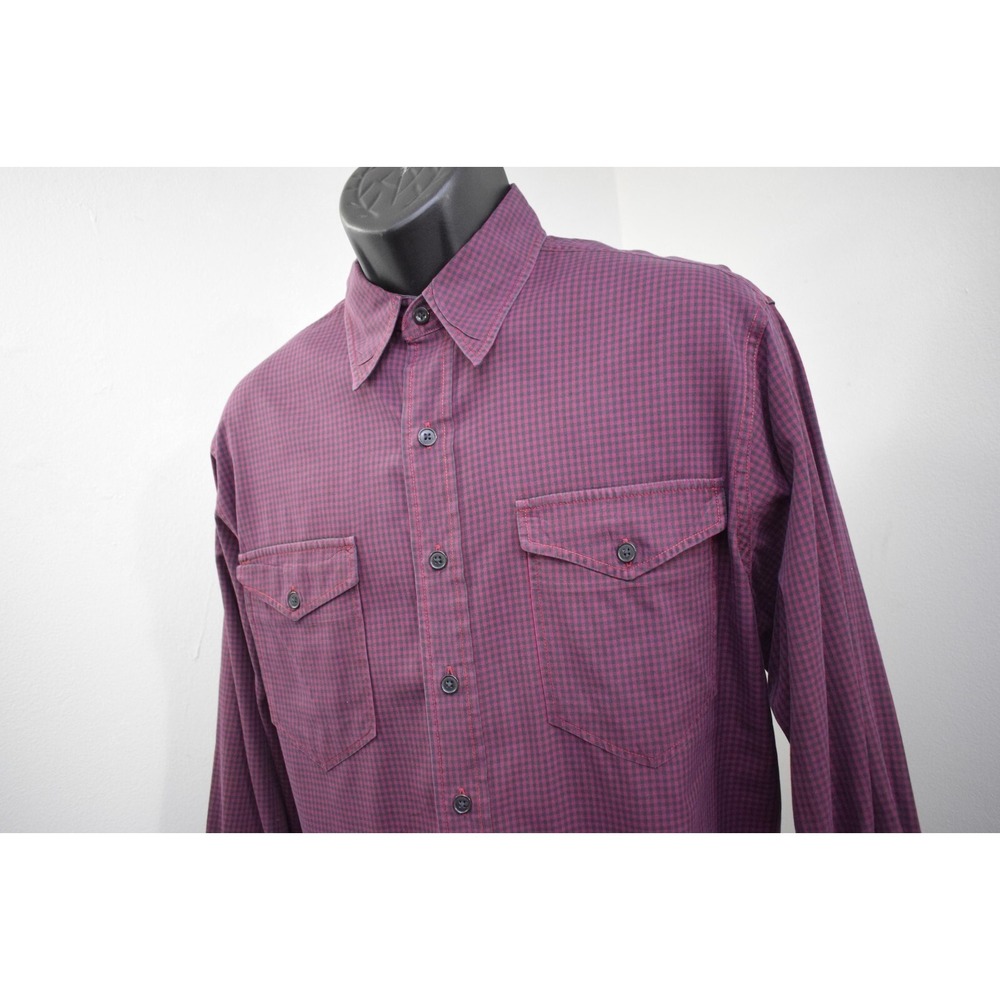 VTG Polo Ralph Lauren Woodsman Workshirt Plaid Long Sleeve‎ Mens Size Medium